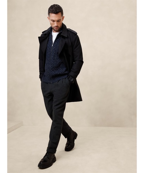「BANANA REPUBLIC FACTORY STORE」 ニットカーディガン M ネイビー メンズ_画像2