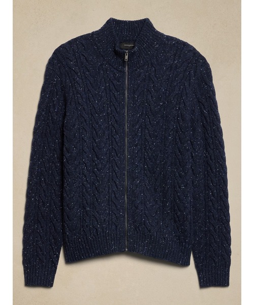 「BANANA REPUBLIC FACTORY STORE」 ニットカーディガン M ネイビー メンズ_画像4