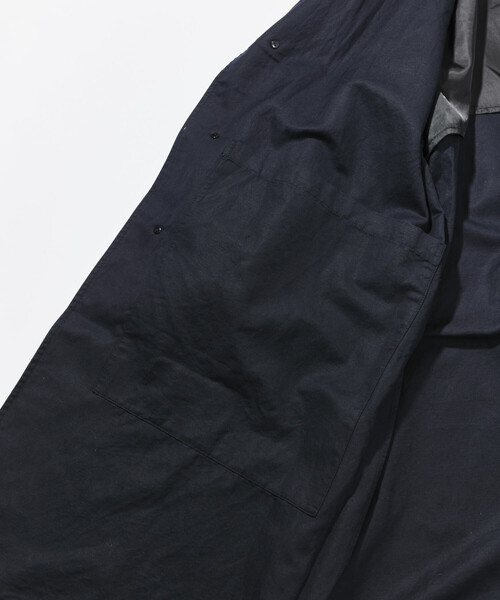 ステンカラーコート コート CAHLUMN/カウラム Cotton Linen Balmacaan/コットン リネン バルマカーンコート メンズの画像