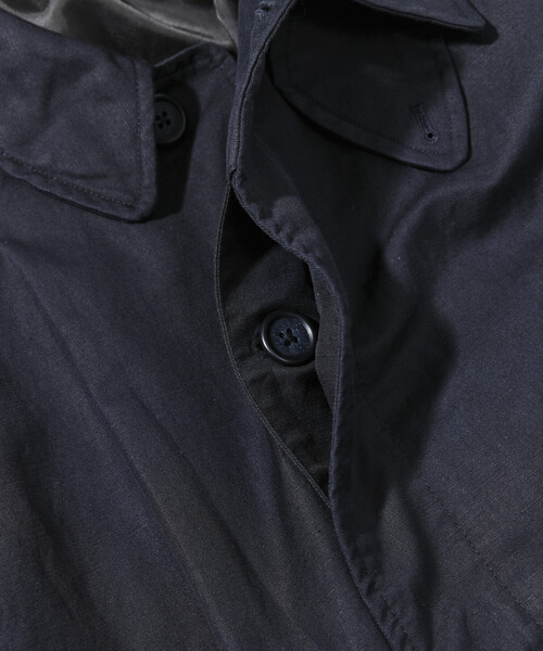 ステンカラーコート コート CAHLUMN/カウラム Cotton Linen Balmacaan/コットン リネン バルマカーンコート メンズの画像