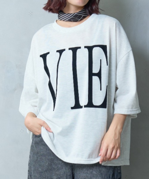 A.D.C.L. tシャツ 半袖 フロッキービッグロゴプリント ビッグ