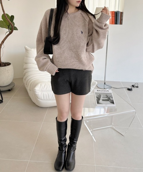 「U.S. POLO ASSN.」 長袖ニット L ブラック レディース_画像6