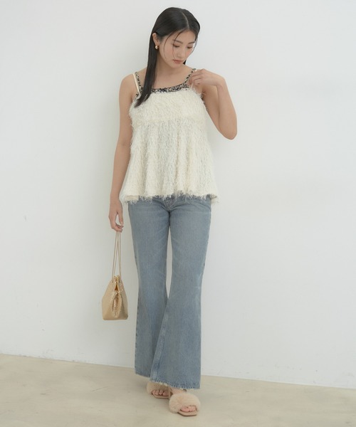 「CIMARRON」 ブーツカットデニムパンツ M ブルー系その他5 レディース_画像3