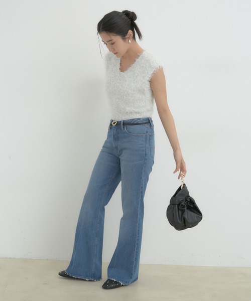 「CIMARRON」 ブーツカットデニムパンツ M ブルー系その他5 レディース_画像5