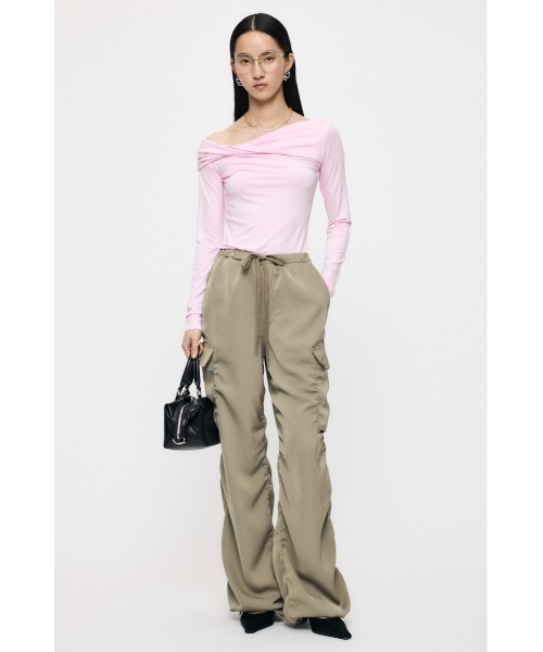 MOUSSY（マウジー） ワイドパンツ パンツ SATIN CARGO パンツ