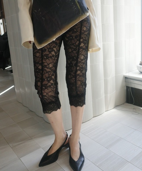 Ameri（アメリ） ハーフパンツ パンツ 短パン LACE BIKER PANTS