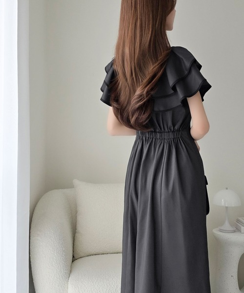 「mily bilet」 ノースリーブワンピース X-LARGE ネイビー レディース_画像5