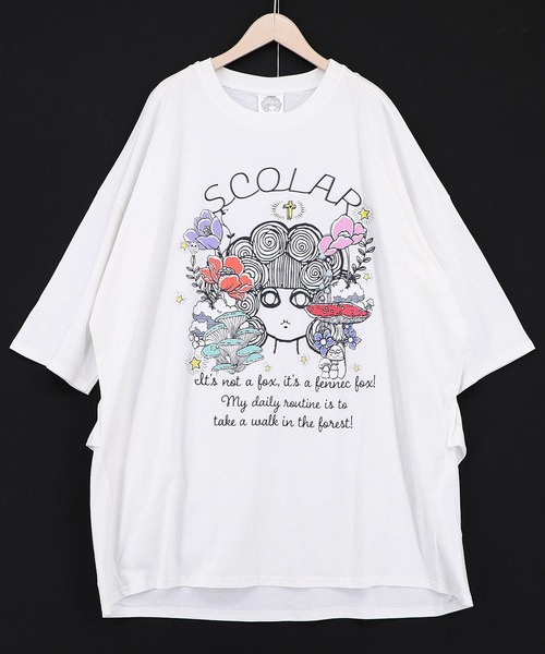 ScoLar（スカラー） チュニック 162737：きのこスカラーちゃん柄