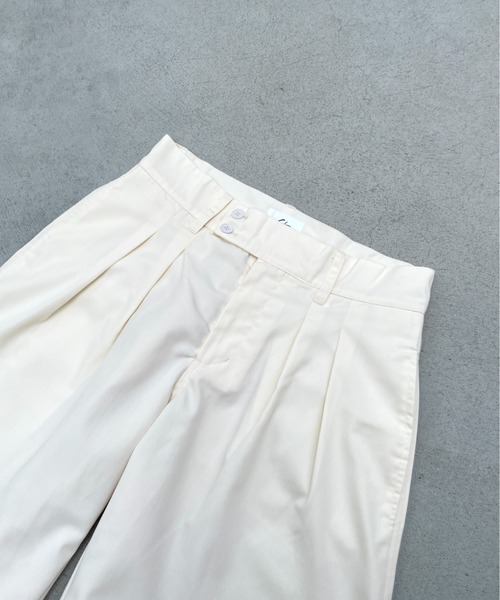 「CAMPHOR WOOD」 スラックス LARGE オフホワイト メンズ_画像3