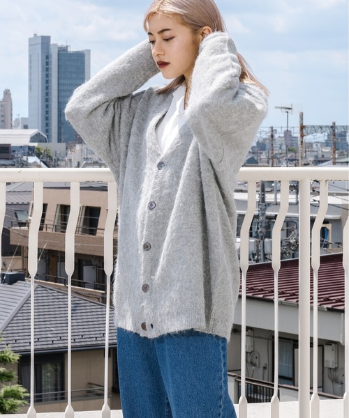 Ellno Loset（エルノロゼット） カーディガン モヘアライク