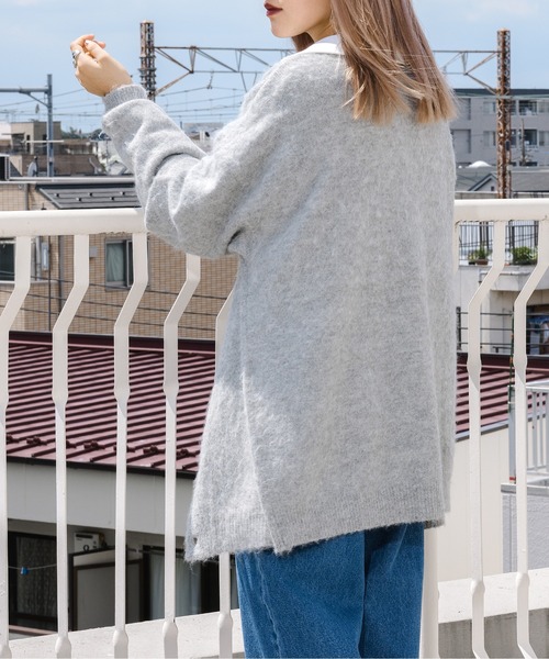 Ellno Loset（エルノロゼット） カーディガン モヘアライク