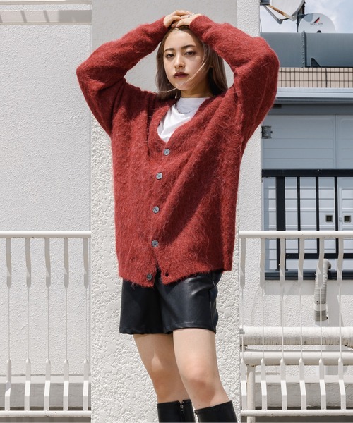 Ellno Loset（エルノロゼット） カーディガン モヘアライク