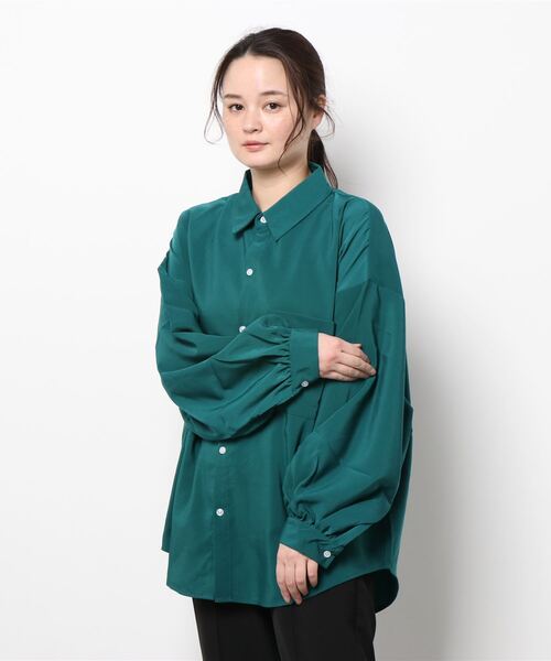 THISIS ブラウス シャツ ビッグシルエット 袖ギャザーシャツ