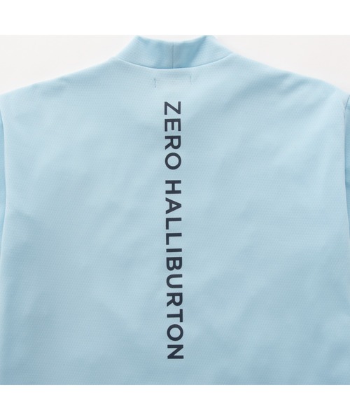 【美品】ZERO HARRIBURTON モックネックシャツ Lサイズ 送料無料 ゴルフウェア シャツ 半袖 モックネックシャツ ゼロハリバートン