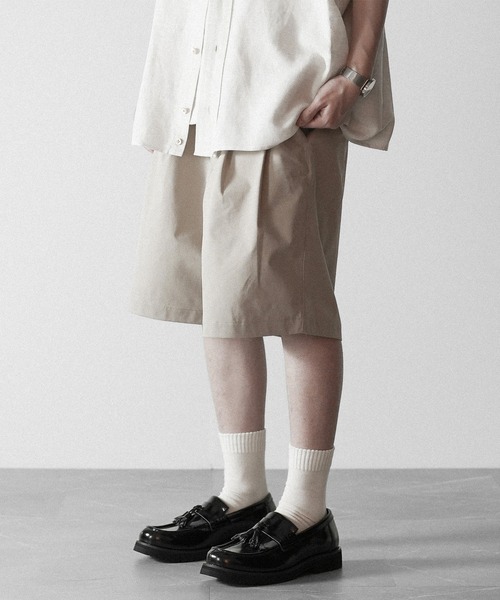RUUBON パンツ 「RUUBON」2tack wide half pants / ツータック