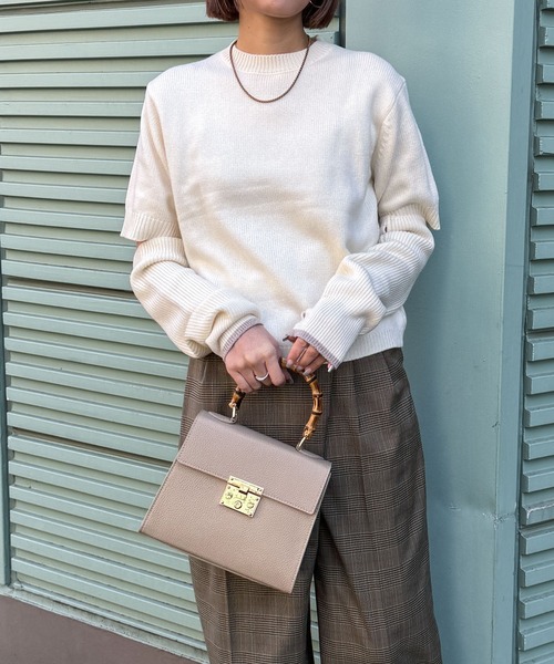 Audrey and John Wad ニット セーター 5分袖ニットプルオーバー+
