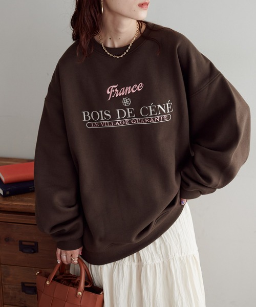 刺繍ロゴスウェット Discoat トレーナー スウェット 「ユニセックス」BOISE刺繍ロゴ
