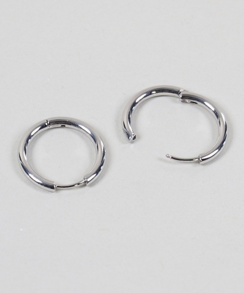シルバーリング型ピアス SPINNS ピアス 3サイズ展開シルバーフープピアス/シンプル