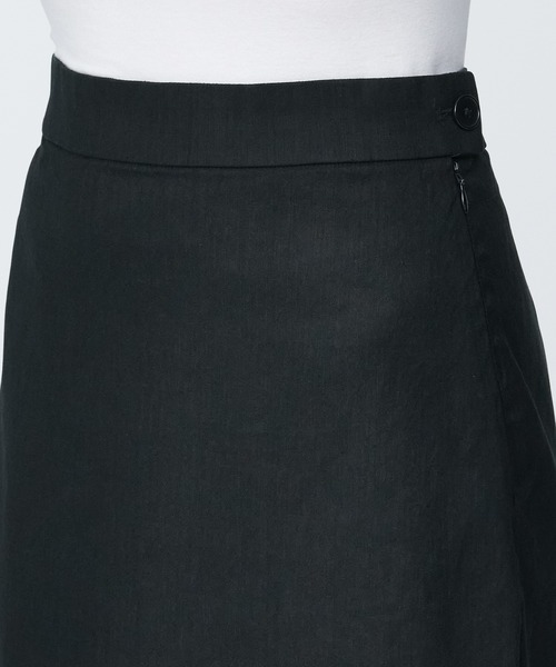 無印良品 スカート 婦人 ヘンプ混ストレッチストレートスカート