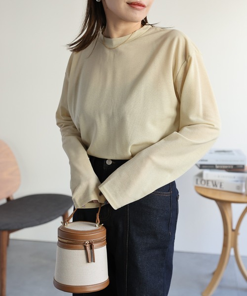 ap retro tシャツ クルーネックシアートップス レディース
