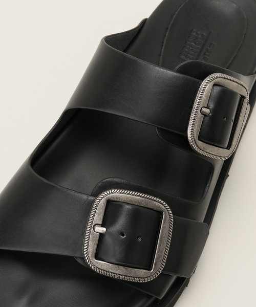 Le Talon GRISE サンダル GRISEレザーアツゾコバックルサンダル