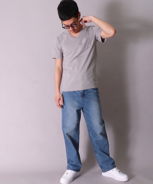 BAYBLO tシャツ (BB)「ユニセックス」胸ポケット Vネック T