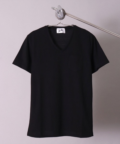 サルセーション ブルータイダイ VネックTシャツ Mサイズ さらっと着るブルー 胸ポケット付VネックTシャツ | Mido's
