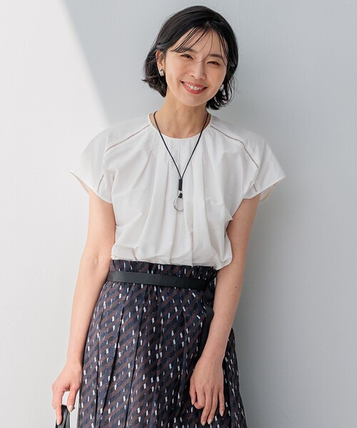 23区 シャルマンエンブロイダリー Tブラウス 38 新品 23区 ブラウス シャツ 「洗える」シャルマンエンブロイダリー T