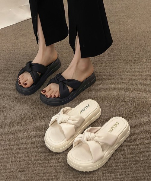 miniministore サンダル 厚底サンダル ミュールサンダル 美脚 夏