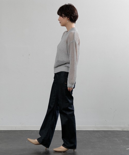 AMERICAN RAG CIE カーディガン 「ARC」メッシュ編みジップ