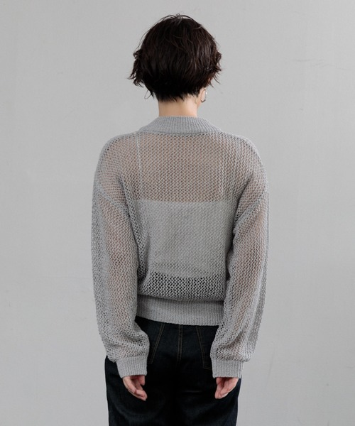 AMERICAN RAG CIE カーディガン 「ARC」メッシュ編みジップ