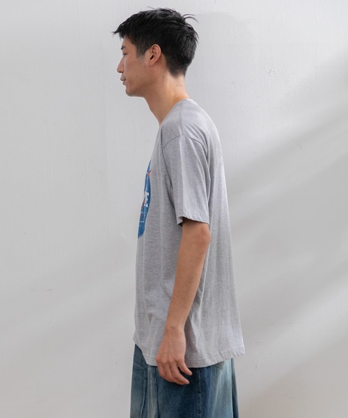 2色 Tシャツ ゆったり スポーティ 男女兼用 ルーズ アメリカン AMERICAN RAG CIE tシャツ 「MEN , WOMEN」US PRINT TEE DAVID
