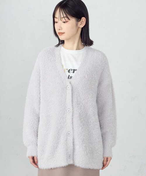 KAMIYA シャギーカーディガン COMME CA ISM カーディガン シャギー カーディガン レディース