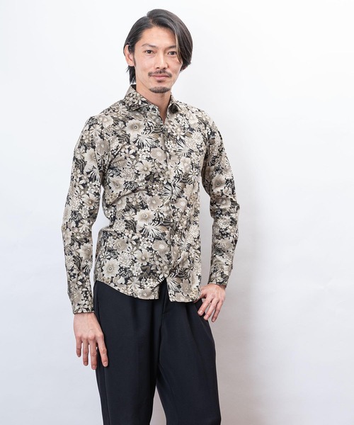 vintage ペイズリー 柄シャツ ゴブラン織 オリエンタル 希少 昭和レトロ 昭和レトロ総柄シャツ ペイズリー柄シャツ 総柄長袖シャツ 古着