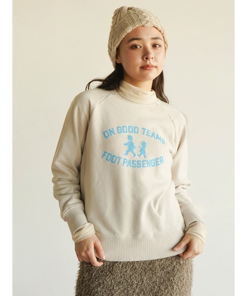 tシャツ Motif logo raglan sweatshirt レディース