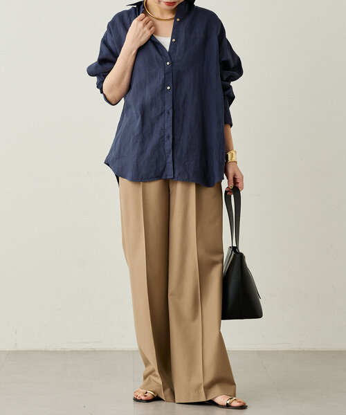 loungedress リネンバックタイシャツ 新同 セール】リネンバックタイシャツ（シャツ/ブラウス