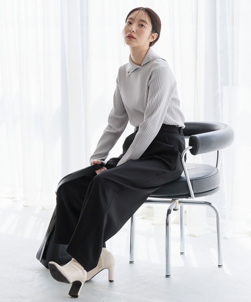 「Andemiu」 タートルネックニット FREE グレー レディース_画像2