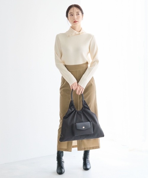 「Andemiu」 タートルネックニット FREE グレー レディース_画像5