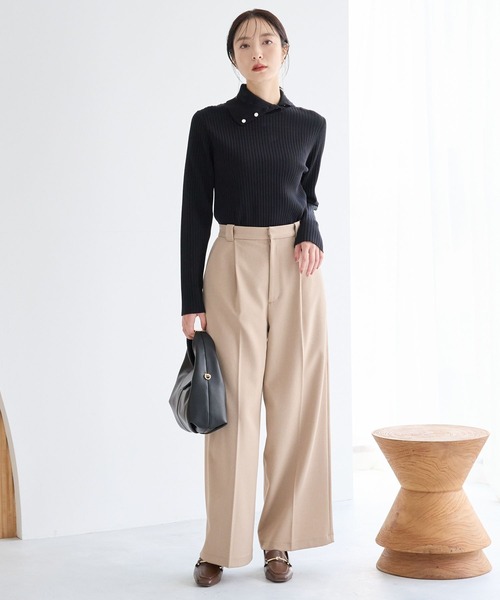 「Andemiu」 タートルネックニット FREE グレー レディース_画像8