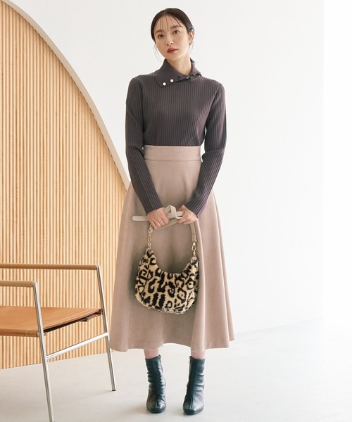 「Andemiu」 タートルネックニット FREE グレー レディース_画像9