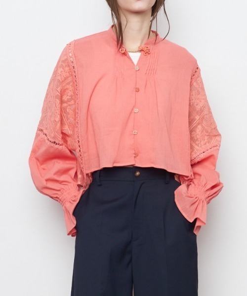 ブラウス シャツ Pam lace blouse  パムレースブラウス レディース