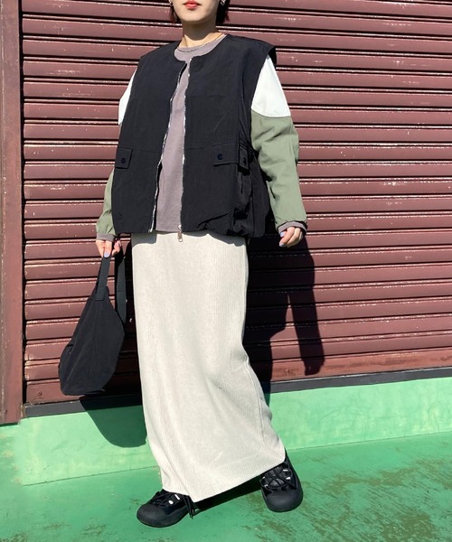 ベスト ジレ ノーカラージップロングジレ「手洗い可能」 レディース MAYSON GREY ベスト ジレ ノーカラージップロングジレ「手洗い