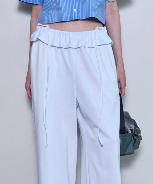 MAISON SPECIAL スウェットパンツ ジャージ Waist Ruffle
