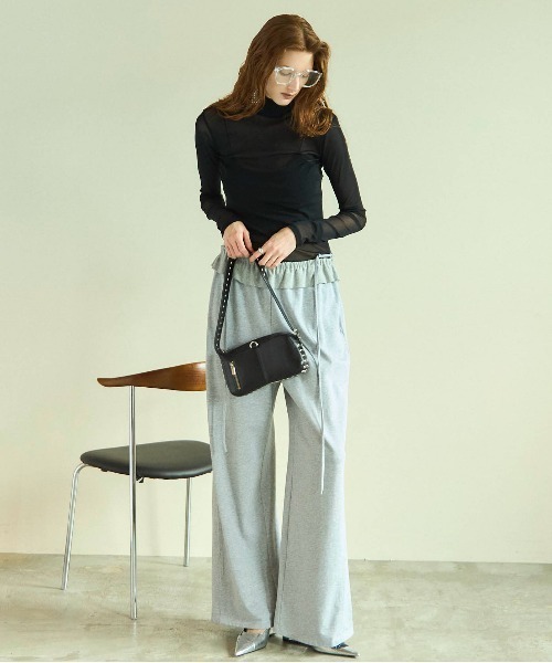 MAISON SPECIAL スウェットパンツ ジャージ Waist Ruffle