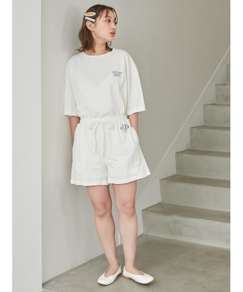 ICEワンポイントビッグTシャツ&ショートパンツ　アイスクリーム ジェラートピケ gelato pique 【ラッピング済み】アイスクリーム