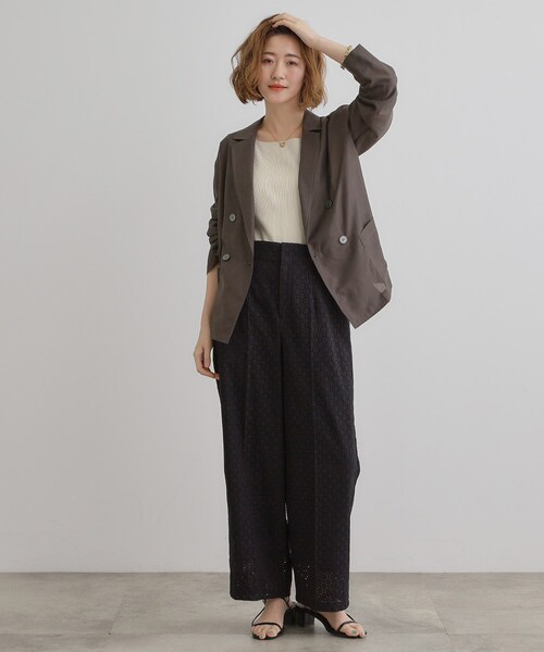 【美品】crewre レイヤードシアージャケット ブラウンsize3 crewre online shop / レイヤードシアージャケット
