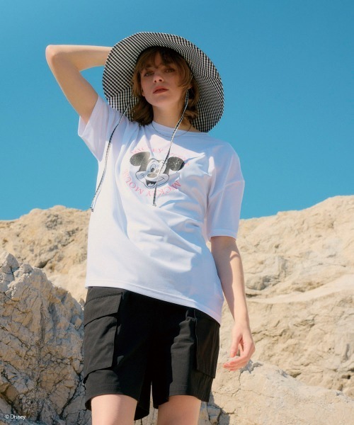 tシャツ 「OP/オーピー」ミッキー/水陸両用半袖Tシャツ/レディース レディース Disney tシャツ 「OP/オーピー」ミッキー/水陸両用半袖Tシャツ