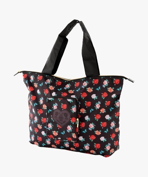 ANNA SUI エコバッグ ローズ柄 ポケッタブルエコバッグ
