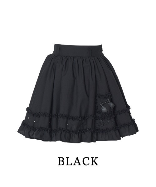 AVENCHUMU スカート Frill heart stone logo skirt : ZOZOTOWN