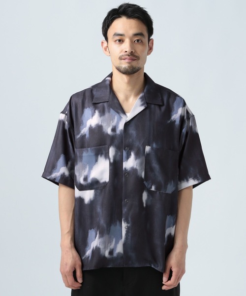 【超美品】G/FORE ジーフォア　メンズシャツ接触冷感 BAYFLOW シャツ 「接触冷感」オープンカラー半袖柄シャツ メンズ